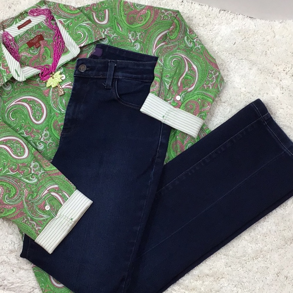 NYDJ dark blue classic straight leg jeans